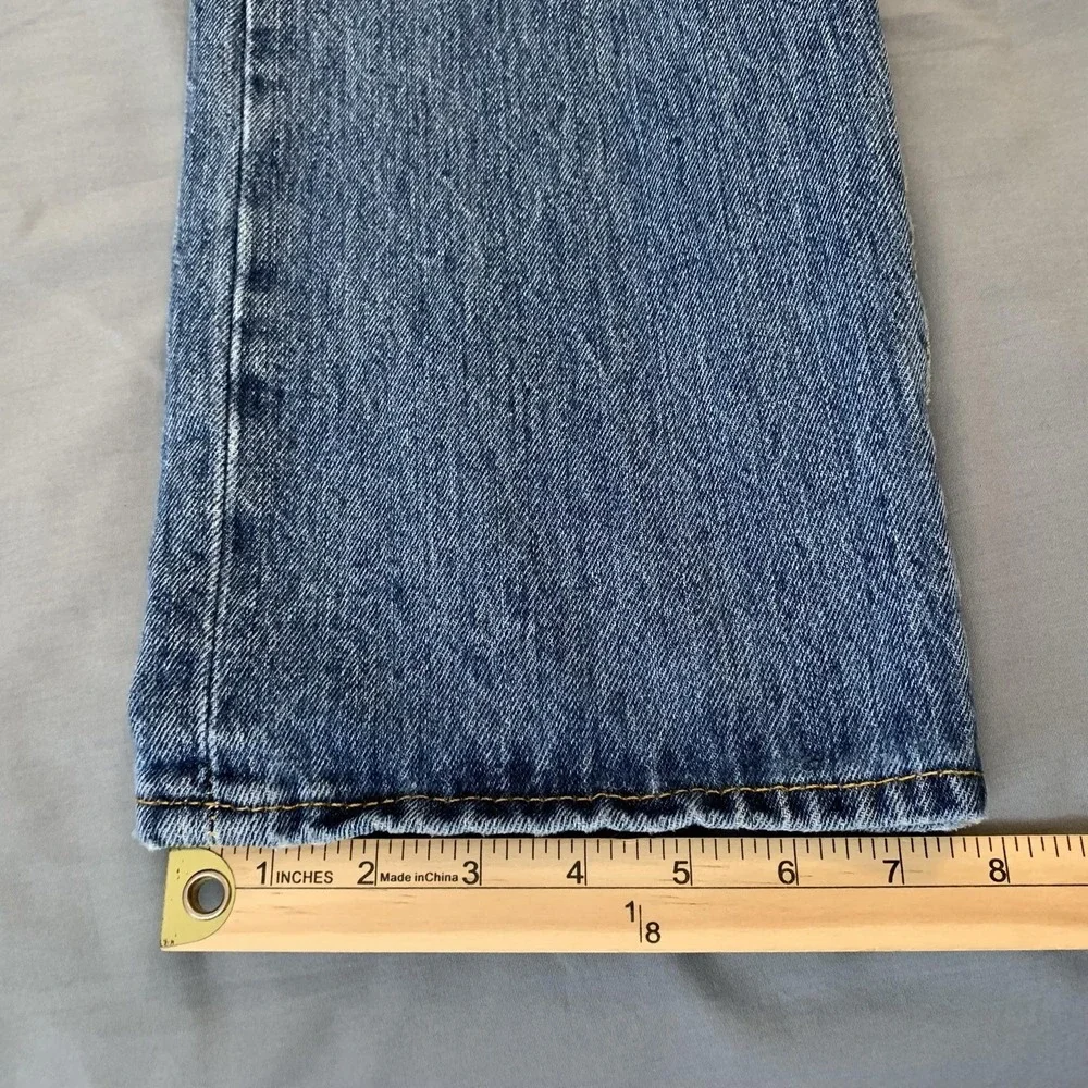 Levis 501 Jeans Mens 35x34 Blue‎ Medium Wash Straight Leg Button Fly Denim Pants